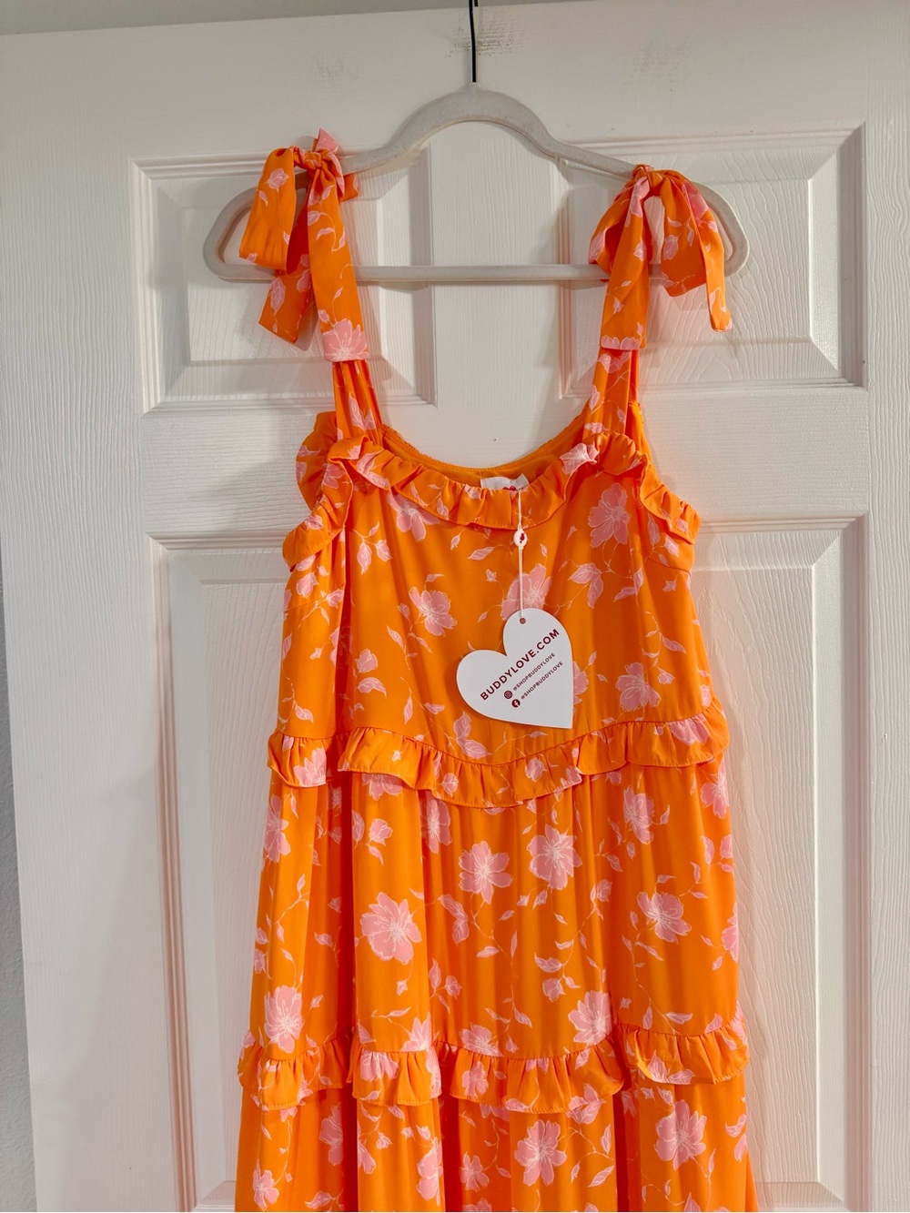 NWT BuddyLove Libby Push Pop Floral Tiered Maxi Dress Size M - Picture 5 of 5